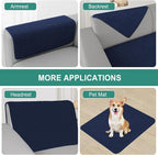 Foxdecor Couch Arm Covers Sofa Arm Cover, Arm Chair Covers Set of 2, Non-Slip - Image 4