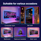 VEELU Personalized Custom Name Mirror LED Light Up Mirror, Wall Decor - Image 4
