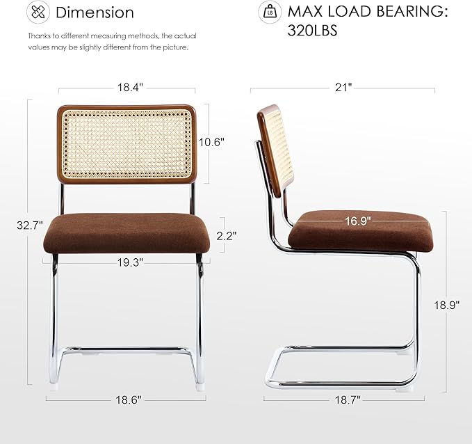 Zesthouse Rattan Dining Chairs Set of 6, Mid Century Modern Dining Room Chairs - Image 2