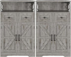 Befrases Set of 2 Farmhouse Storage Cabinet by Befrases