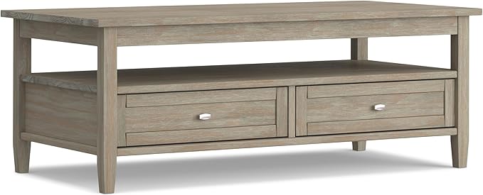 SIMPLIHOME Warm Shaker Solid Wood Transitional-Style 48-inch Wide Coffee Table - Image 4