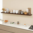 Acovy 72 Inch Floating Shelves, 9.3" Deep Floating Shelf Wall Mounted, Rustic - Image 2