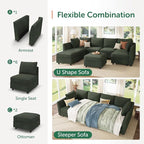 HONBAY Modular Sofa Sectional Sleeper Couch - Image 4