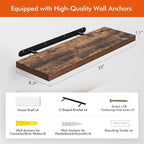 YUFLINX 23’’Rustic Brown Floating Shelves - Image 4