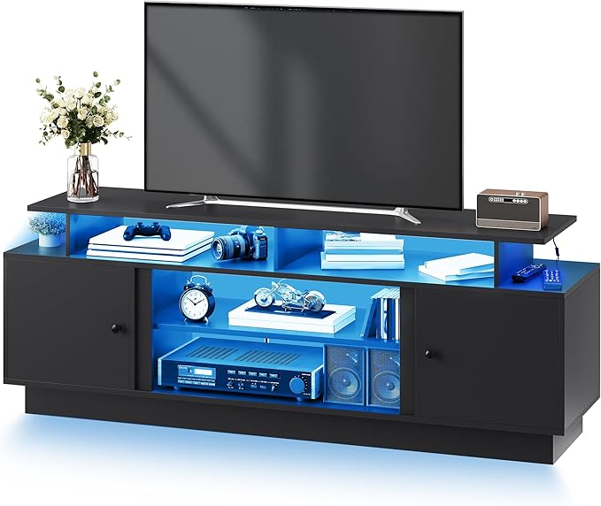 DWVO Modern TV Stand for 75 Inch TVs, Entertainment Center - Image 6