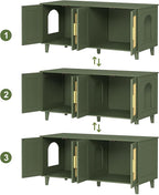 Homhedy Boho Cat Litter Box Enclosure - Image 6