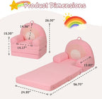 MOMCAYWEX Kids Sofa, Sherpa Couch - Image 2