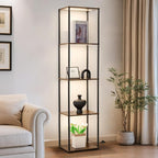 Tall Display Shelf with Lights, Dimmable LED Display Cases by Vitnucrol