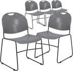 Flash Furniture 5 Pack HERCULES Series 880 lb. Capacity Gray Ultra-Compact by FlashFurniture