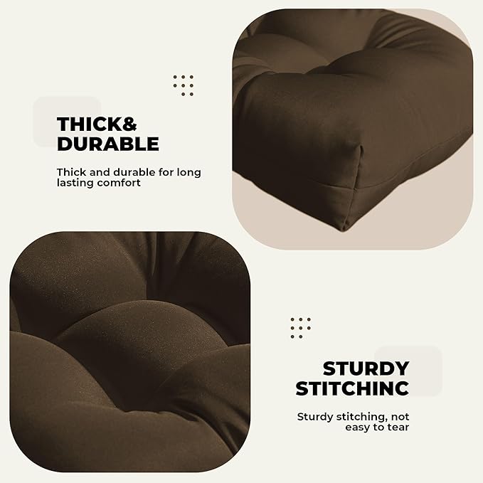 DANGHOOGY Wicker Chair Cushions, Waterproof Outdoor Loveseat Cushions - Image 5