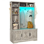 CSZZD Hall Tree with Bench and Shoe Storage, Farmhouse Entryway Bench with Coat - Image 10