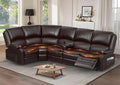 Yolsali Manual Reclining Sectional Sofa Set, 5 Seats 1+1+3 Leather Reclining by SavortheHappyMoments