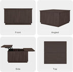 2-Piece Fluted Living Room Set Includes 31.5" Fluted Lift Top Coffee Table - Image 7