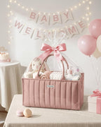 Blissful Diary Baby Diaper Caddy Organizer, Stylish Storage Basket - Image 9