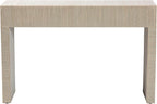 bali & pari Cielo Bohemian Woven Natural Grasscloth 3-Drawer Console Table - Image 7
