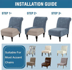 H.VERSAILTEX Armless Accent Chair Covers Thick Velvet Armless Chair Slipcovers - Image 7