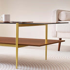 LumFurn Extra Large Rectangle Glass Coffee Table, Mid-Century Modern Design - Image 6