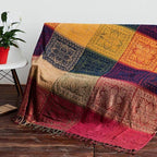 Boho Throw Blanket, Chenille Jacquard Tassels Throw Blankets - Image 8