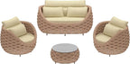 TWT Outdoor Patio Furniture Set-5 Pieces Aluminum Sectional Sofa, Metal Patio - Image 6
