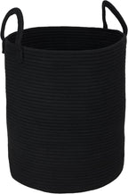 XUANGUO Black Cotton Rope Laundry Basket Hamper by XUANGUO