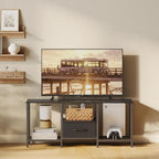 JARHETUN TV Stand with Fabric Drawer, Entertainment Center - Image 8