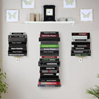 Floating Book Shelves for Wall, 8 Tier Invisible Floating Bookshelf, Vertical - Image 2