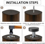 1/4" Thread Leveling Feet, Adjustable Furniture Feet Threaded Screw in - Image 6