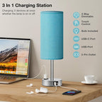 Fenmzee Turquoise Nightstand Table Lamp - Image 3