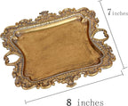 Funly mee Antique Trinket Dish Vintage Metal Jewelry Tray, Wedding Ring & - Image 2