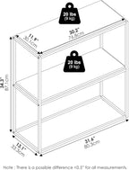 Furinno Moretti Modern Storage Shelves, 2-Tier Wide Stackable Book Shelf - Image 3