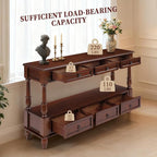 Vintage Solid Wood Console Table - Image 6