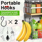 Magnetic Shelf for Fridge with Wood Lid, Fruit Potato and Onion Storage Bins - Image 7