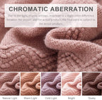 BOURINA Coral Pink Throw Blanket 50 x90 Inches Textured Solid Soft Sofa Throw - Image 8