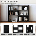IOTXY Wooden Extendable Shelf Bookcase - Image 3