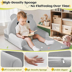 Kids Sofa Bed with Removable Washable Cover & Magic-Tape Backrest – Foldable - Image 5