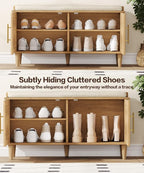 Akxomel Rattan Shoe Storage Bench - Image 6