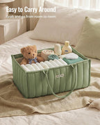 Blissful Diary Baby Diaper Caddy Organizer, Stylish Storage Basket - Image 4