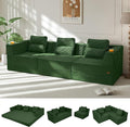 COMAX Futon Sofa Bed 3 Seater, 4 in 1 Folding Boneless Sleeper Corduroy Couch by COMAX