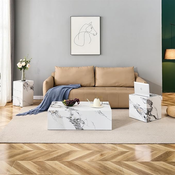 Coffee Table Set for 3, Living Room Table Set, Modern Coffee Table Set - Image 3