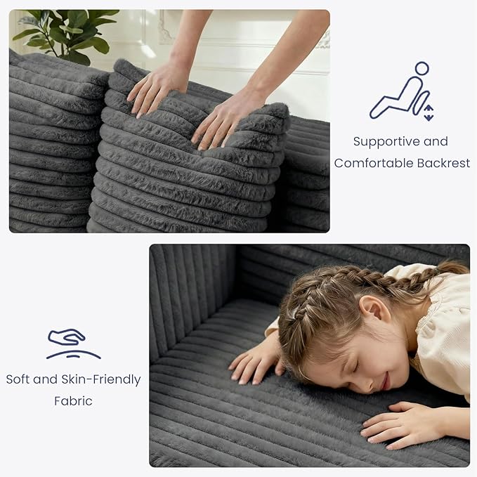 3-in-1 Convertible Sofa Bed: Boneless Loveseat Sleeper & Folding Couch Bed - Image 4