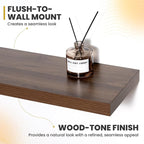 Acovy 72 Inch Floating Shelves, 9.3" Deep Floating Shelf Wall Mounted, Rustic - Image 5