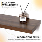 Acovy 24 Inch Floating Shelves, 9.3" Deep Floating Shelf Wall Mounted, Rustic - Image 4