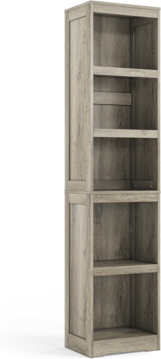LINSY HOME 5-Shelf Bookcase, Narrow Bookshelves Floor Standing Storage Shelves - Image 8