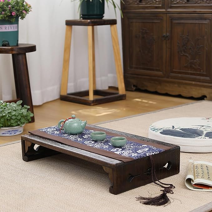 Japanese Style Tatami Table, Low Wood Stool, Suitable - Image 7