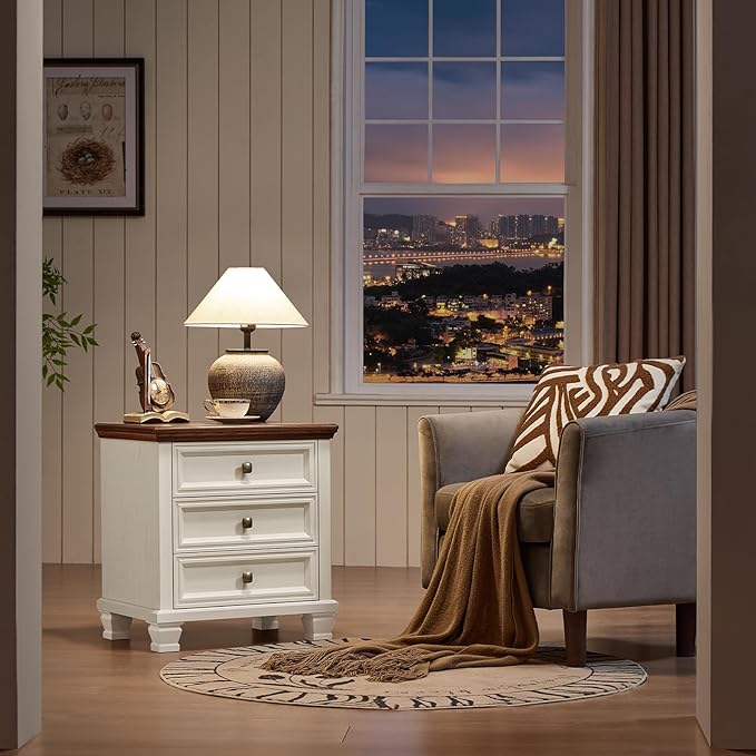 SAVOR LIFE Farmhouse Nightstand - Image 3