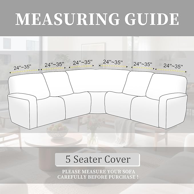 100% Waterproof Sectional Recliner Couch Covers - Image 3