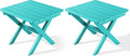 SERWALL Folding Outdoor Side Table Set of 2, Portable Adirondack Side Table by SERWALL