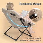 Comfy Saucer Chair for Adults, Soft Faux Fur Bedroom Chair, Accent Dorm Chairs - Image 6