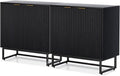 EYYTHUNG Fluted Cabinets with Storage Set of 2, Sideboard Buffet Cabinet with by EYYTHUNG