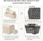 Mkono Macrame Storage Baskets Boho Decor Box Handmade Woven Decorative - Image 5